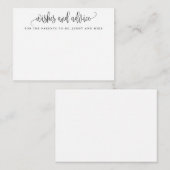 Minimale kalligrafie Nieuwe Ouders wensen en wense Advieskaart (Voorkant / Achterkant)