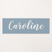 Minimale kalligrafie op maat van Dusty Blue Yogamat (Voorkant (horizontaal))