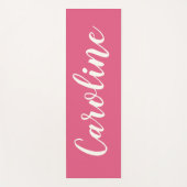 Minimale kalligrafie op maat van Hot Pink Yogamat (Voorkant)