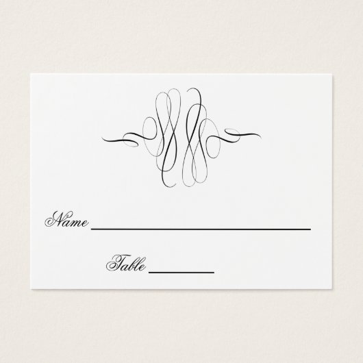 Minimale kalligrafie Oude bruiloft Visitekaartje (Voorkant)