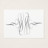 Minimale kalligrafie Oude bruiloft Visitekaartje (Achterkant)