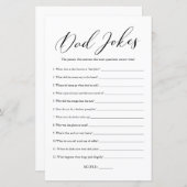 Minimale kalligrafie Pap Jokes Baby shower Game (Voorkant / Achterkant)