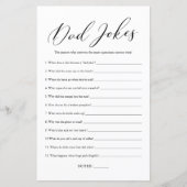 Minimale kalligrafie Pap Jokes Baby shower Game (Voorkant)