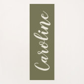 Minimale kalligrafie Persoonlijke naam Olive Yogamat (Voorkant)