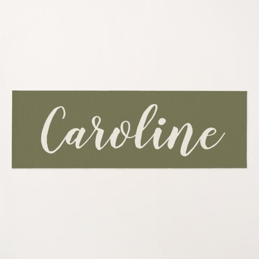 Minimale kalligrafie Persoonlijke naam Olive Yogamat (Voorkant (horizontaal))