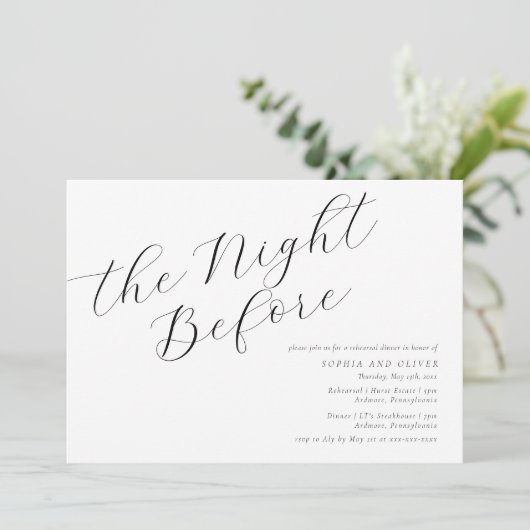 Minimale kalligrafie repetitie met inwendige uitno kaart (Staand voorkant)