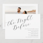 Minimale kalligrafie repetitie met inwendige uitno kaart (Voorkant / Achterkant)