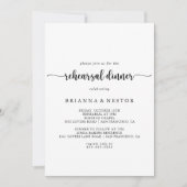 Minimale kalligrafie repetitief diner kaart (Voorkant)