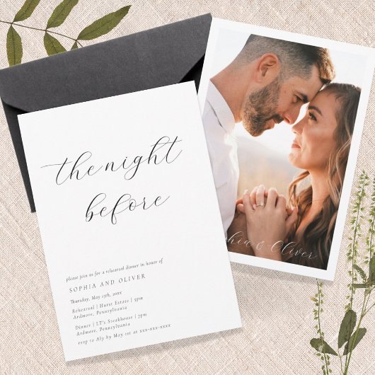 Minimale kalligrafie repetitief diner kaart