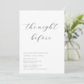 Minimale kalligrafie repetitief diner kaart (Staand voorkant)