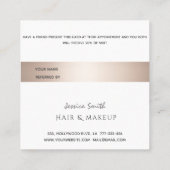 Minimale kalligrafie roos goudliefde hart aanbevelingskaartje (Achterkant)