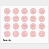 Minimale kalligrafie Roze Vrijgezellenfeest Hartel Ronde Sticker (Vel)