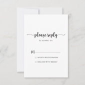 Minimale kalligrafie RSVP (Voorkant)