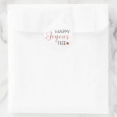Minimale kalligrafie Script Happy Joyous Gratis Ronde Sticker (Tas)