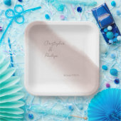 Minimale kalligrafie Stustroze Waterverf Papieren Bordje (Feest)