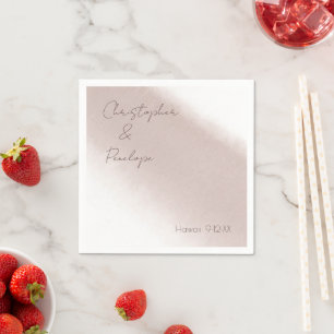 Minimale kalligrafie Stustroze Waterverf Servet