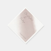 Minimale kalligrafie Stustroze Waterverf Servet (Hoek)