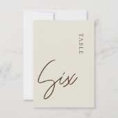 Minimale kalligrafie Tabel 6 Tabelnummer Kaart (Voorkant)