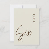 Minimale kalligrafie Tabel 6 Tabelnummer Kaart (Achterkant)