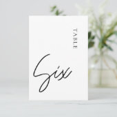 Minimale kalligrafie Tabel 6 Tabelnummer Kaart (Staand voorkant)