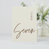 Minimale kalligrafie Tabel 7 Tabelnummer Kaart (Staand voorkant)