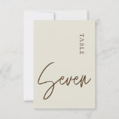 Minimale kalligrafie Tabel 7 Tabelnummer Kaart (Achterkant)