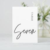 Minimale kalligrafie Tabel 7 Tabelnummer Kaart (Staand voorkant)