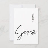 Minimale kalligrafie Tabel 7 Tabelnummer Kaart (Achterkant)