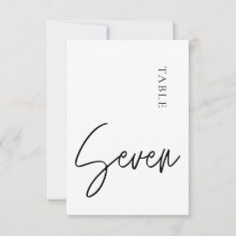 Minimale kalligrafie Tabel 7 Tabelnummer Kaart