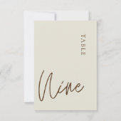 Minimale kalligrafie Tabel negen Tabelnummer Kaart (Achterkant)