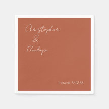 Minimale kalligrafie Terra Cotta Wedding