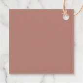 Minimale kalligrafie Terracotta Wedding Bedankjes Labels (Achterkant)