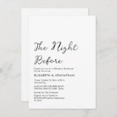 Minimale kalligrafie van de nacht voor de uitnodig kaart (Voorkant / Achterkant)