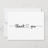 Minimale kalligrafie Vat Weddenschap Hartelijk dan Bedankkaart (Voorkant)