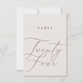 Minimale kalligrafie Vierentwintig tabelnummers Kaart (Voorkant)