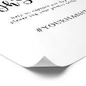 Minimale kalligrafie Weddenschap Oh onverwacht geb Poster (Hoek)