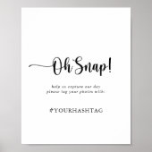 Minimale kalligrafie Weddenschap Oh onverwacht geb Poster (Voorkant)