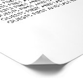 Minimale kalligrafie-weddenschappen poster (Hoek)