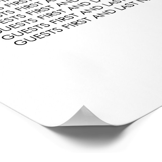 Minimale kalligrafie-weddenschappen poster (Hoek)