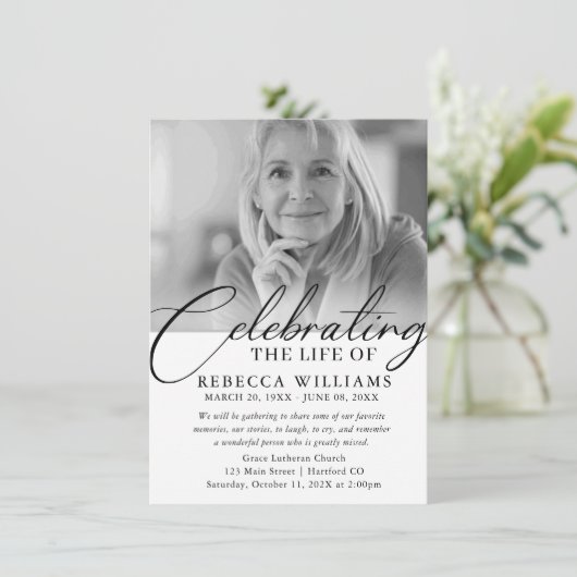 Minimale kalligrafiefevocatie van levenslange uitn kaart (Staand voorkant)