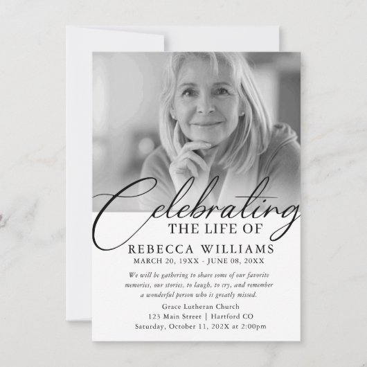 Minimale kalligrafiefevocatie van levenslange uitn kaart (Voorkant)