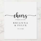 Minimale kalligrafiekers Wijnlabels Wijn Etiket (Enkel label)