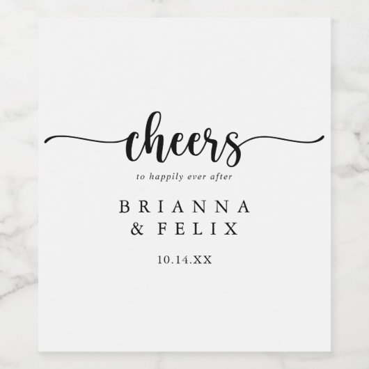 Minimale kalligrafiekers Wijnlabels Wijn Etiket (Enkel label)