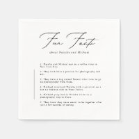 Minimale kalligrafiescript Funny Fun Facts Wedding