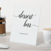 Minimale kalligrafiescript Wedding Dessert Bar Reclamebord Met Voetstuk (Insitu)