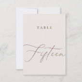 Minimale kalligrafietabel 15-tabelnummer kaart (Voorkant)