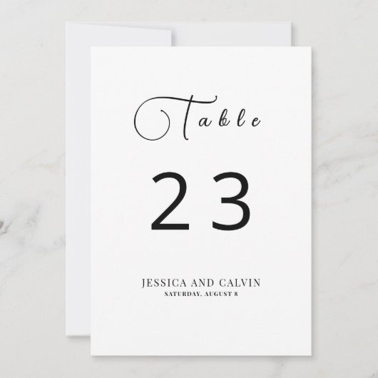 Minimale kalligrafietabel kaart (Voorkant)