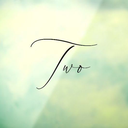 Minimale kalligrafietabel raamsticker (Vel 3)