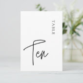 Minimale kalligrafietabel tien Tabelnummer Kaart (Staand voorkant)