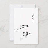 Minimale kalligrafietabel tien Tabelnummer Kaart (Achterkant)